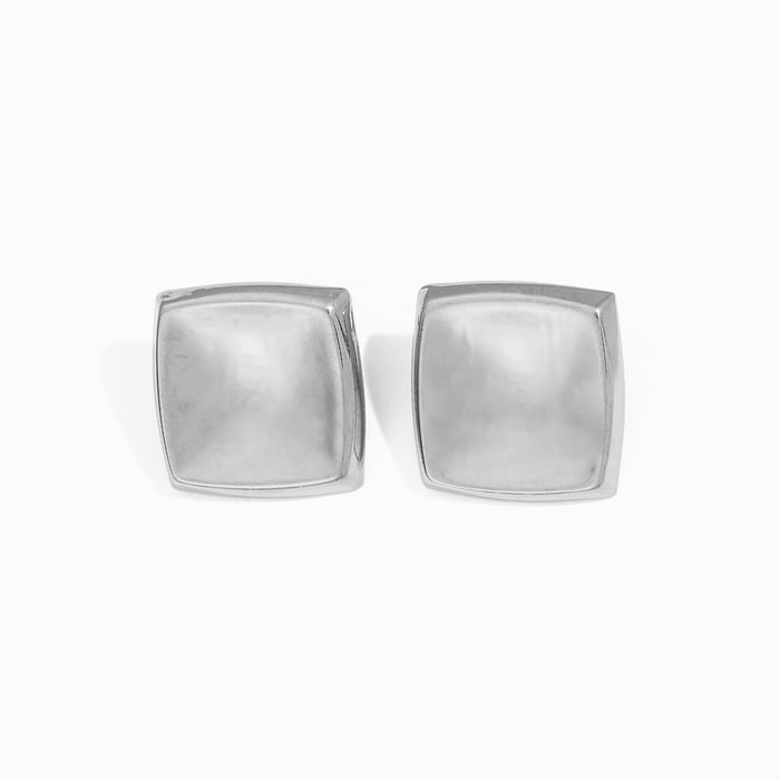 1 Paar Simple Series Einfache viereckige Ohrstecker mit 18 Karat Goldbeschichtung